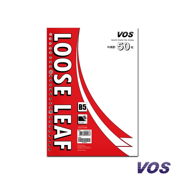 

GRAMEDIA BSD CITY - VOS LOOSE LEAF COLOR B5 50 TOMATO