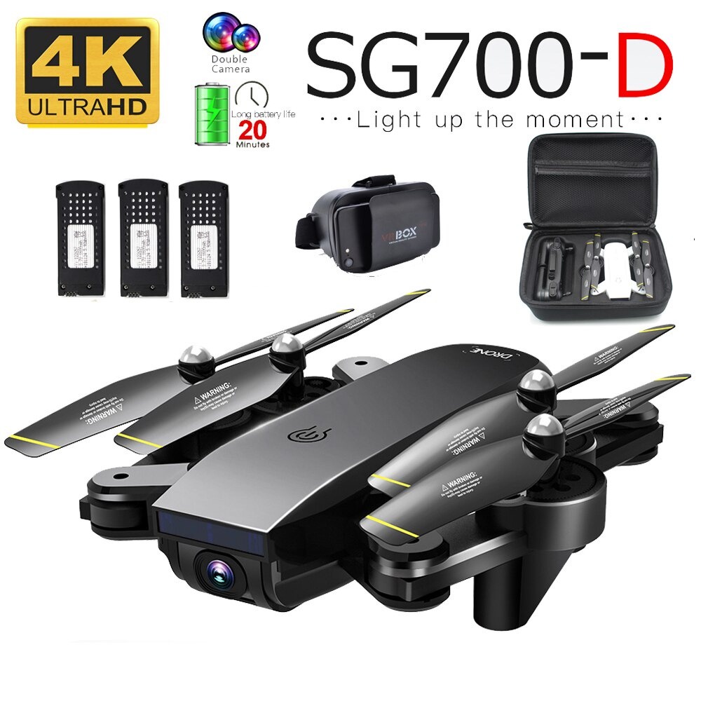 Drone Kamera Mini Wifi Dual Camera Video Foto 4K HD RC Dron Helicopter Kecil Remot Kontrol Layar Sma