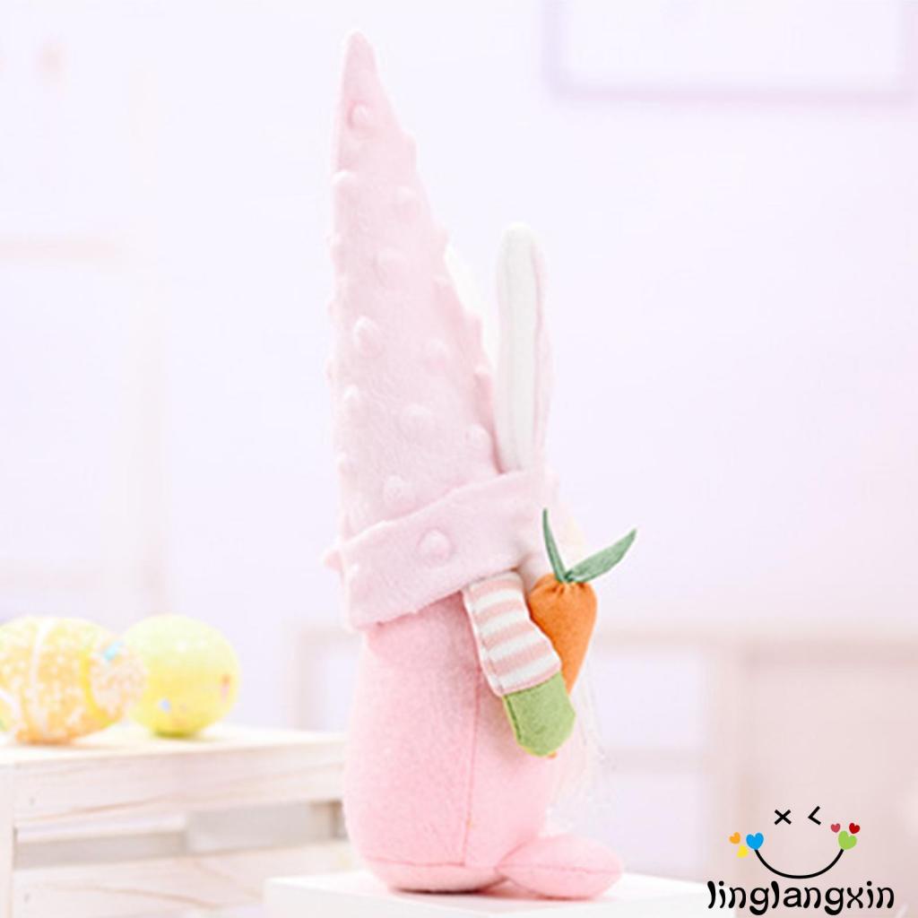 Llx-easter Gnomes Boneka Tanpa Wajah Kelinci Ornamen Elf Mewah Dengan Wortel