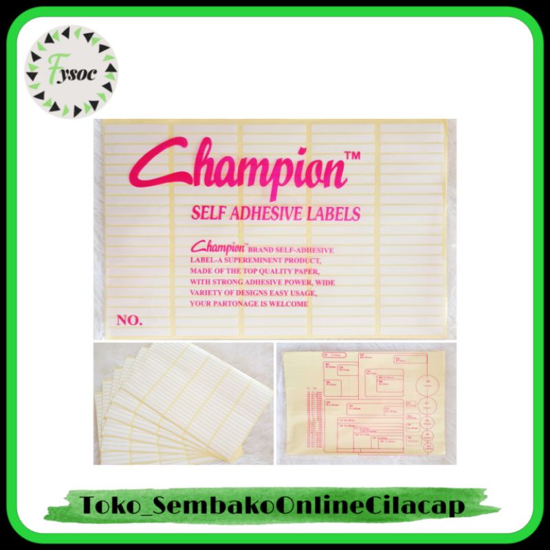 LABEL HARGA CHAMPION NO. 99