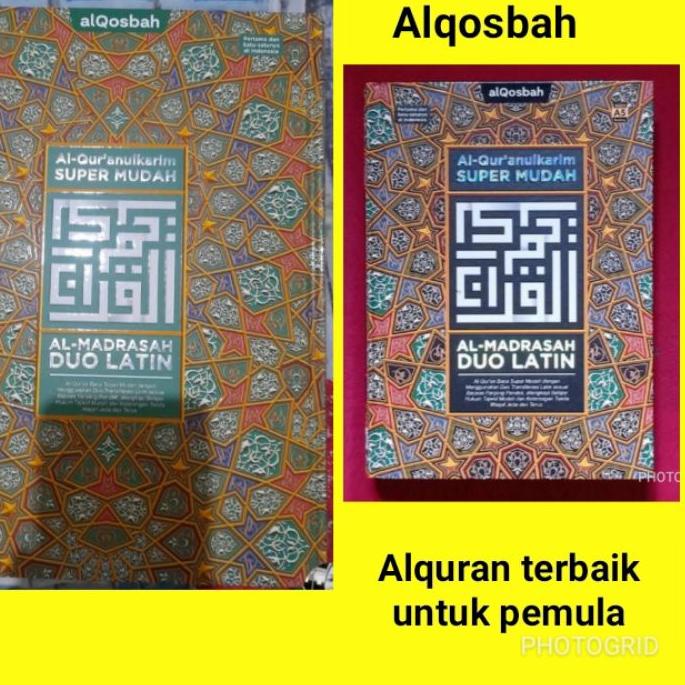 Flash Sale  Alquran Duo Latin Al Madrasah A4 Mushaf Duo Latin AlQosbah 민