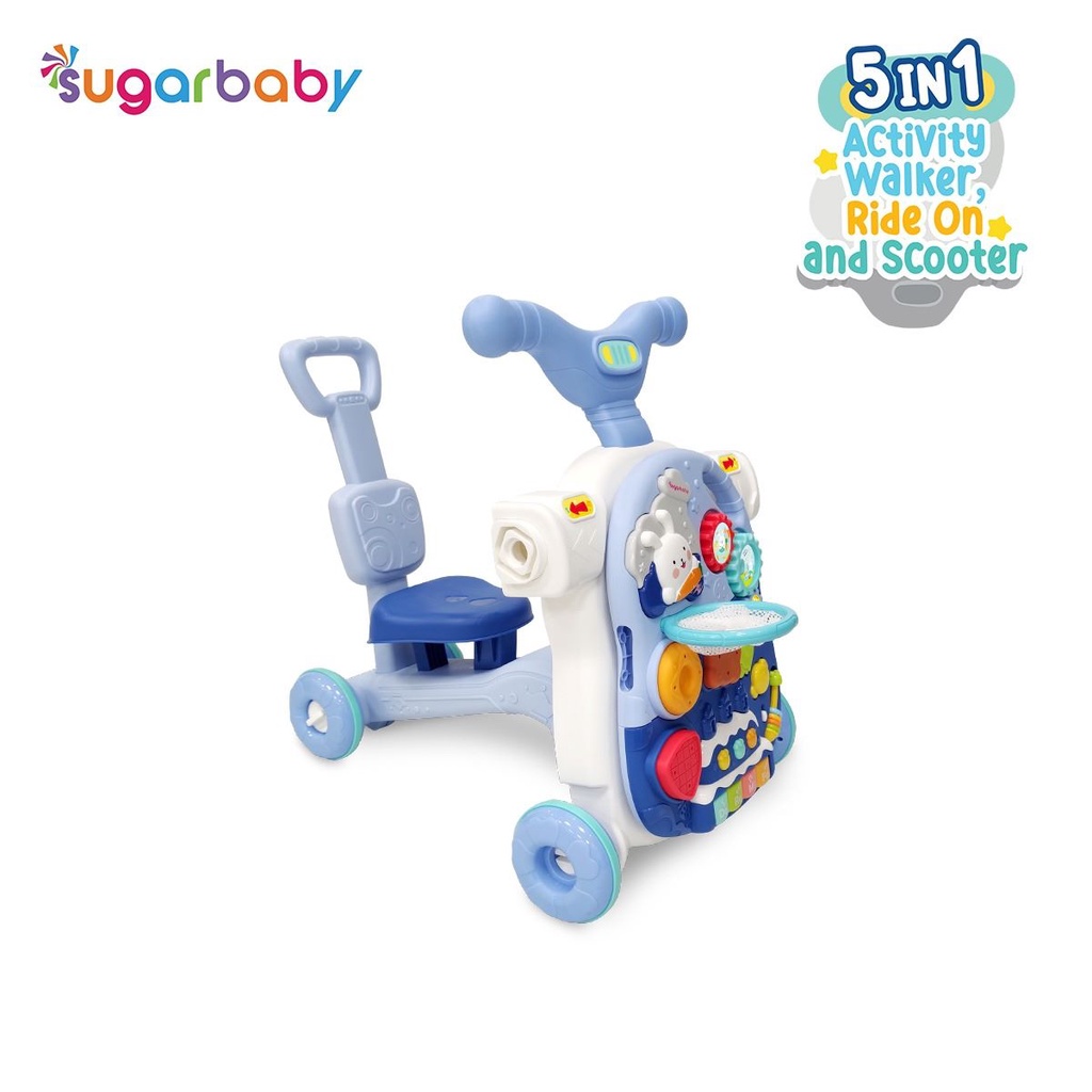Sugarbaby 5in1 Activity Walker, Ride On and Scooter / Push Walker / Activiry Walker / Baby Walker