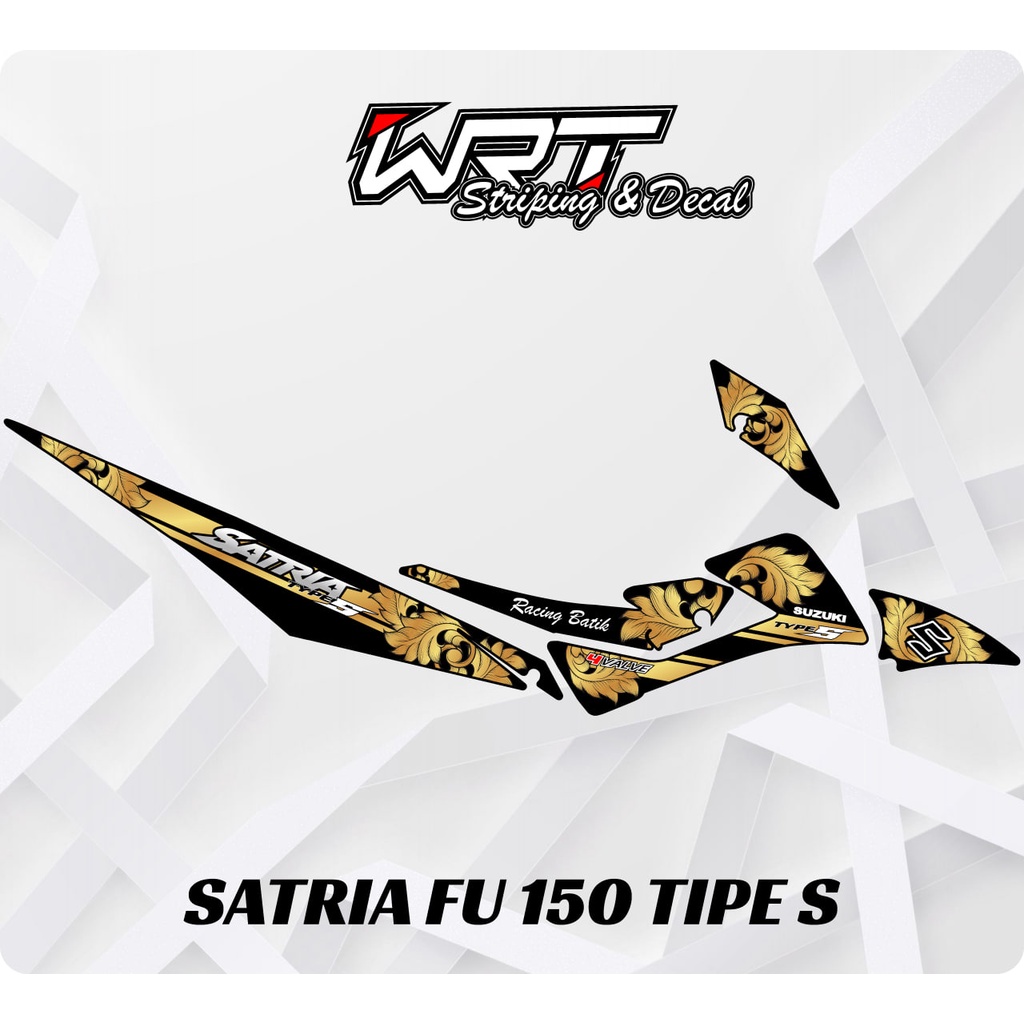 Striping Satria FU Tipe S-Stiker Decal Satria FU 150 Tipe S Batik Simpel