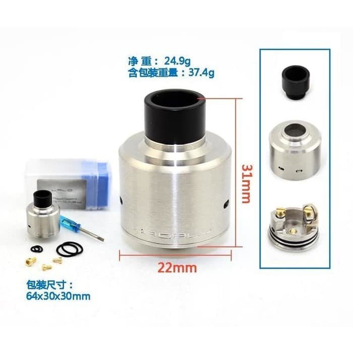 ATOMIZER HADALY RDA 22MM BY SXK NEW PSYCLONE HADALY RDA 22MM