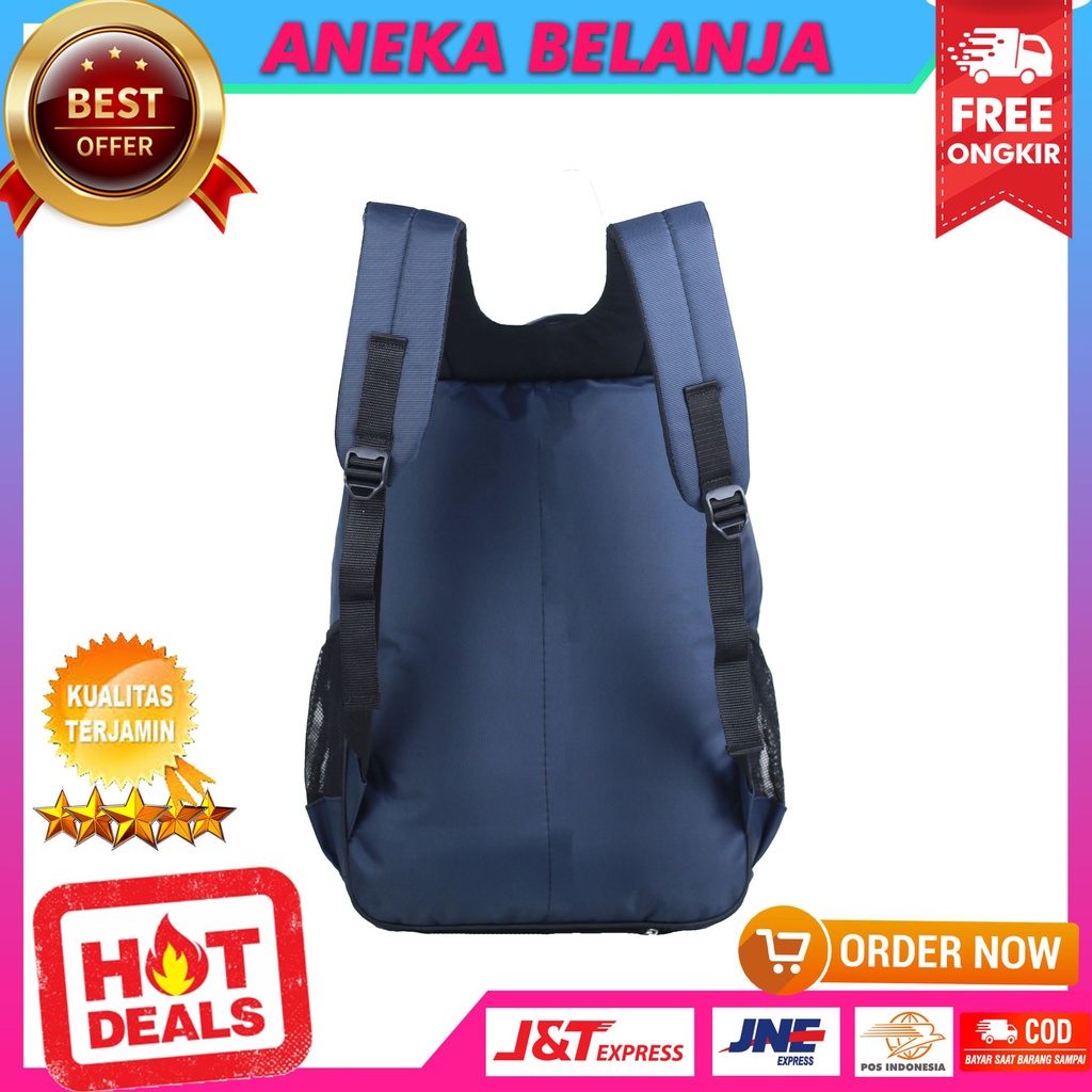 Tas Laptop Kerja Ransel Backpack Pria Wanita Free Raincover Ransel Polo Alvis Garis Lurus Navy Tas Punggung Bahan Nilon Alto Bonus Raincover