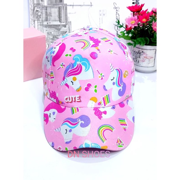 Sepatu anak perempuan motif unicorn pink cute murah