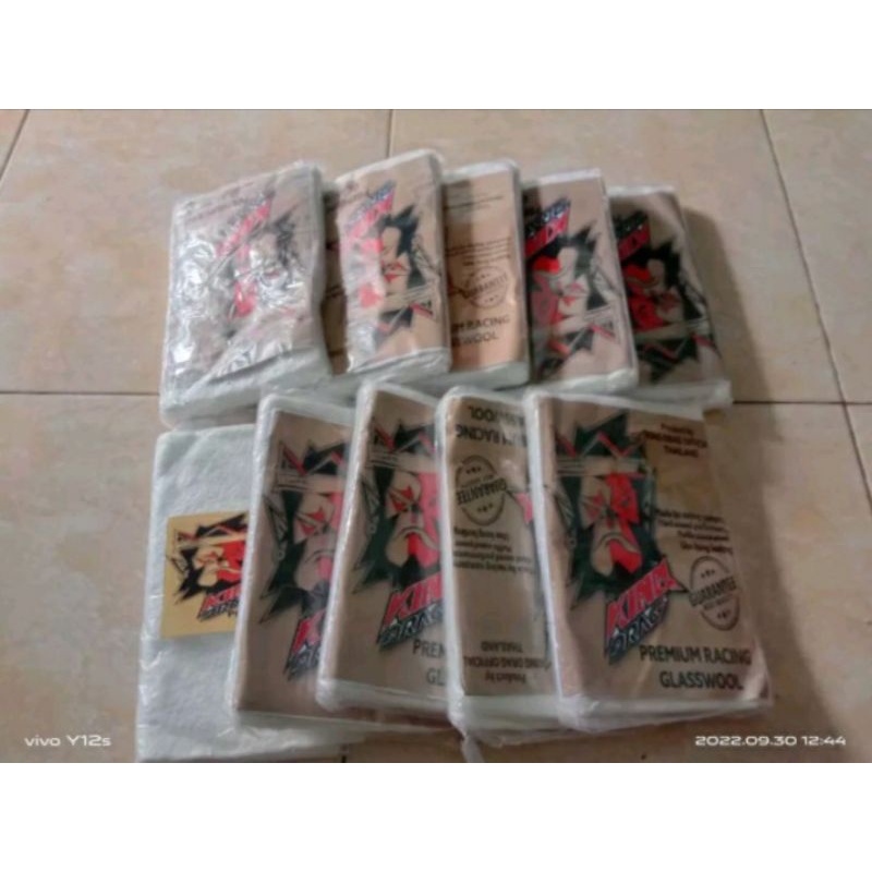 Gasbul Glasswool Peredam Knalpot Anti bakar 30x26x1.5cm import Thailand