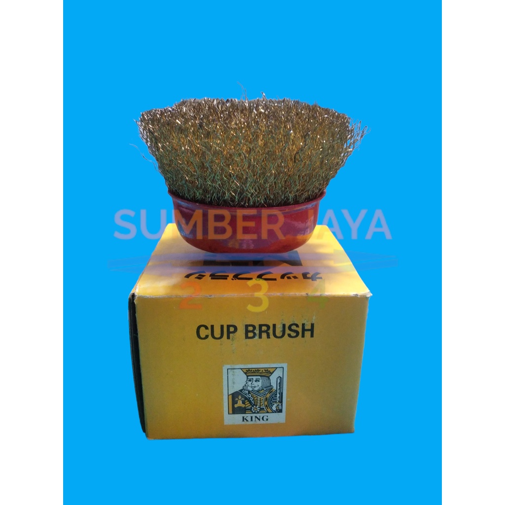 sikat kawat 0,25 mm mangkok king / cup brus / TERMURAH