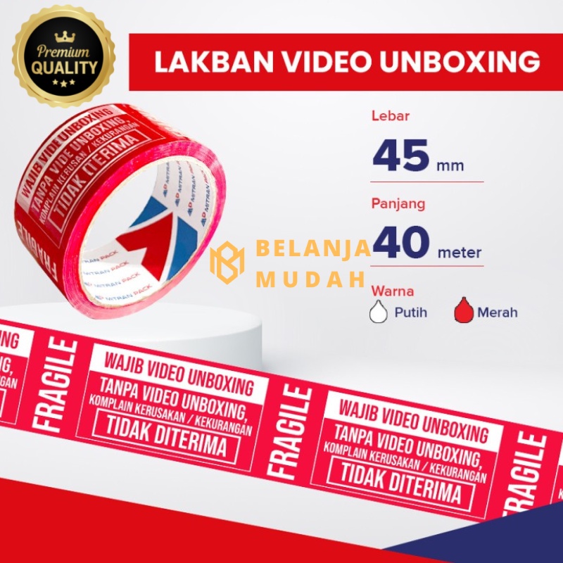 Lakban Video Unboxing + Fragile 45mm x 40 meter