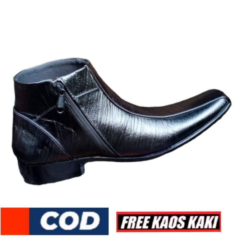SEPATU PANTOFEL TINGGI KULIT ASLI SEPATU KERJA KANTOR  PRIA PORMAL SEPATU TERLARIS