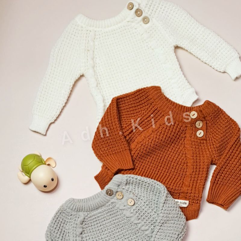 Jumper Knit Bayi ADHKIDS Newborn | Jumpsuit Rajut Bayi / Rajut Baby