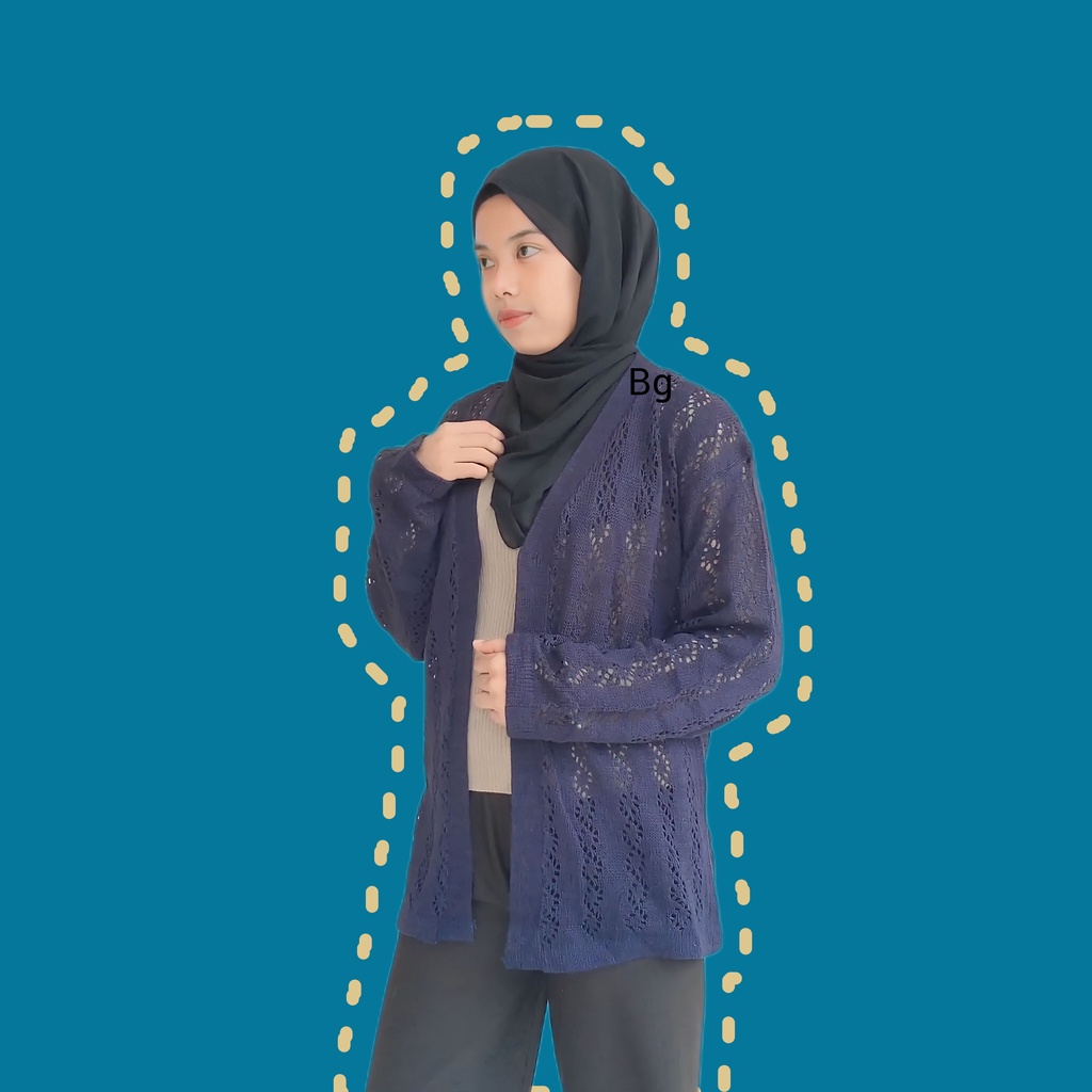 CARDIGAN RAJUT WANITA KEKINIAN ELPHA