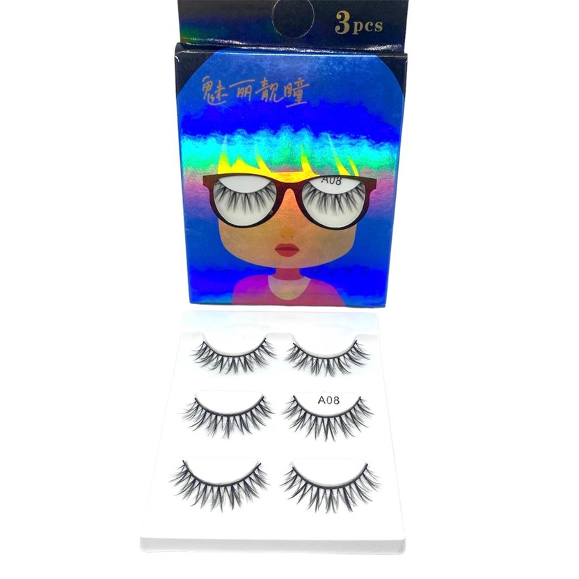 RCS ✅ 3 PASANG DOUYIN lashes bulu mata palsu comic jepang ulzzang girl makeup