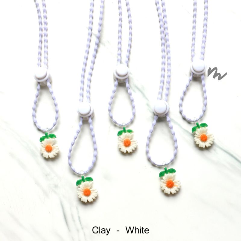 STRAP MASKER CLAY WHITE / STRAP MASKER CLAY / STRAP MASKER / TALI MASKER / PENGAIT MASKER / KALUNG M
