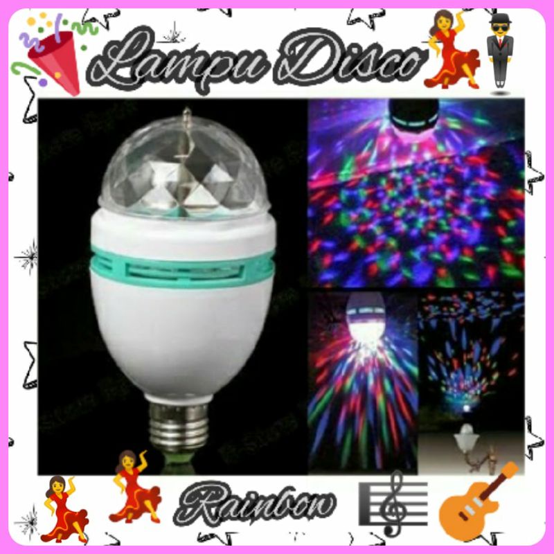 New Lampu LED Disco Warna warni Berputar