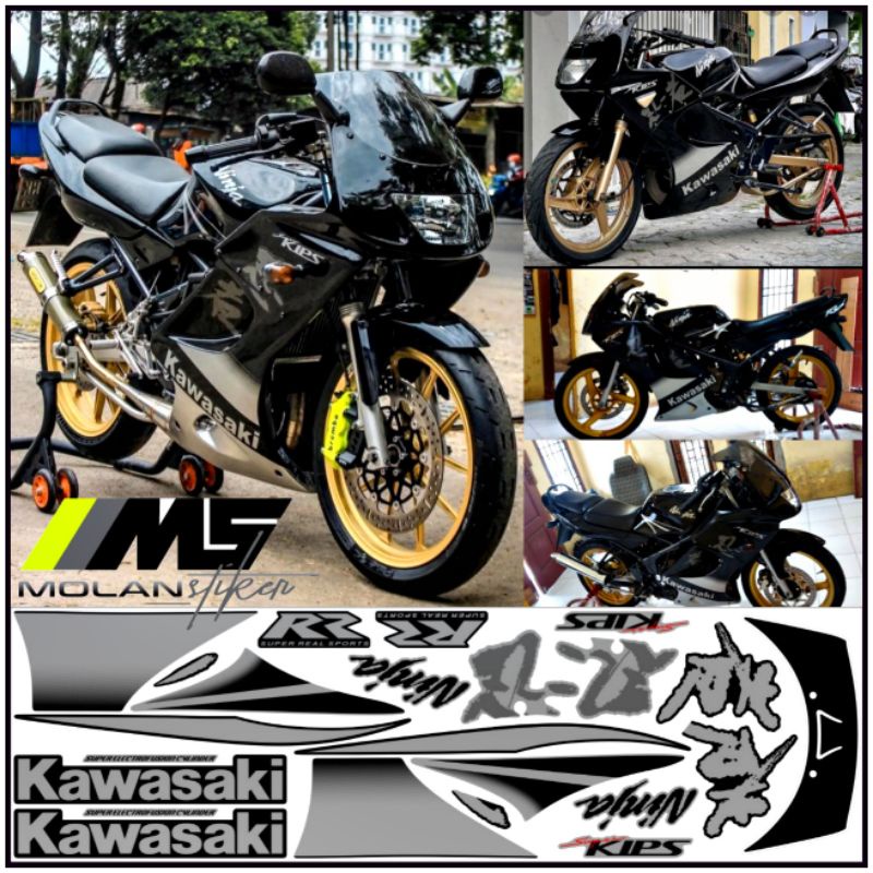 Sticker Striping Variasi Motif Ori Ninja Rr 150 Old 2010/2011Hitam - Ninja Rr Old Gen 1 - Ninja Rr O