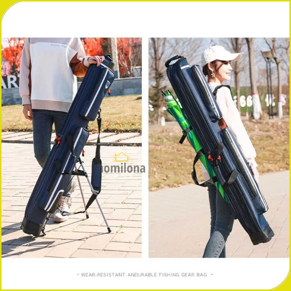 Meng Zhi Yu Tas Pancing Waterproof Fishing Tackle Rod Bag 125cm - FB25