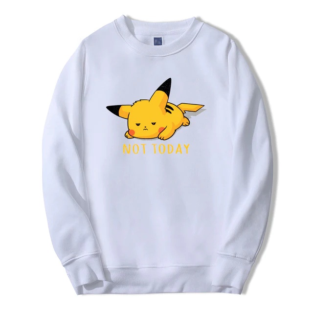 Sweatshirt Basic NOT TODAY II Sweater Crewneck Print DTF II Size M - XL Anak &amp; Dewasa ( Pria &amp; Wanita )