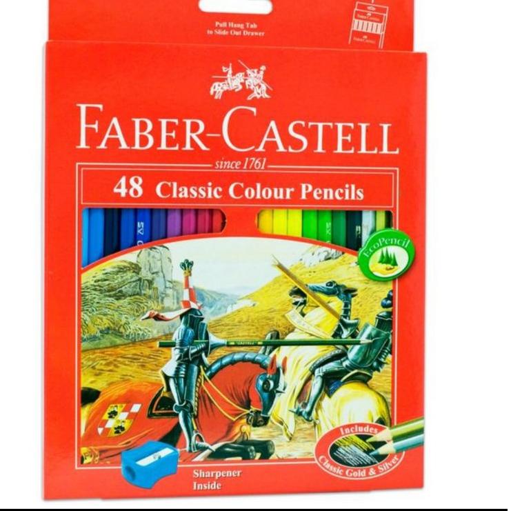 

정 Pensil warna 48 / Classic Colour Pencils 48 Faber Castell Berkualitas