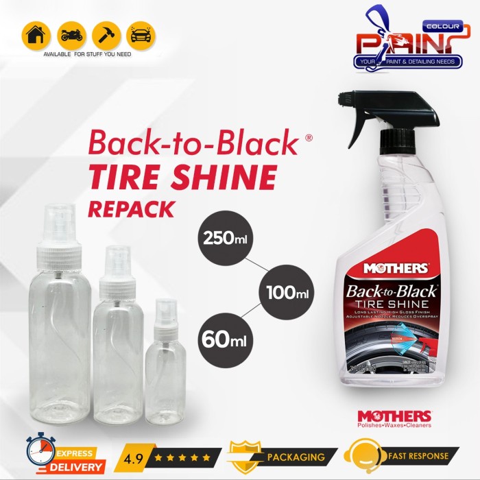 MOTHERS Back to Black Tire Shine - Semir Pengkilap Ban Repack / Eceran