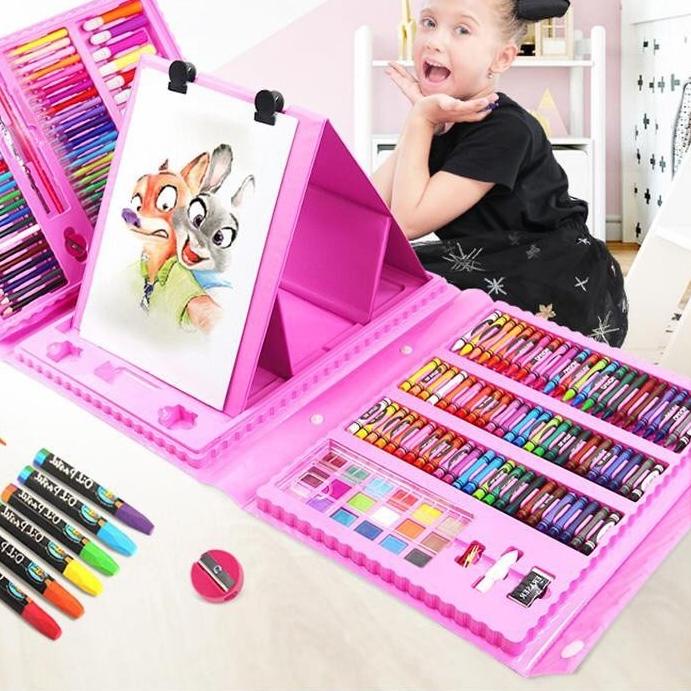 

FLASH SALE Art set 208 Pcs crayon alat melukis gambar Set Drawing Koper Gulali / Set Alat Gambar Anak Crayon Gambar Pensil Warna 208 Buah Art Set buruan