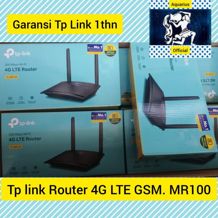 Router Tp-Link Tl-Mr100 300Mbps Wireless N 4G Lte Router Tp Link