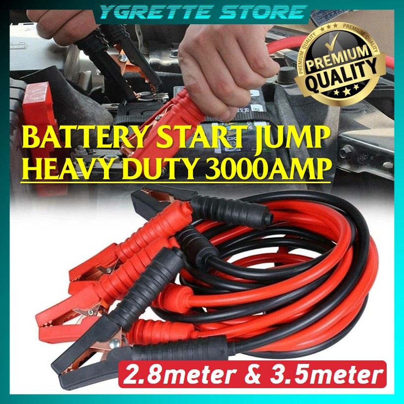 YGRETTE - KABEL JUMPER PREMIUM FULL COOPER WIRE COVER RUBBER 2000AMP 2.8 METER 3.5 METER