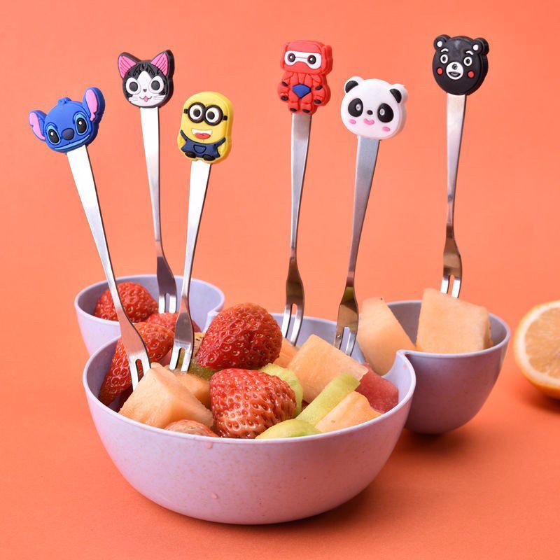 Garpu Mini Garpu Ukuran Kecil Karakter Stainless Steel Food Dessert