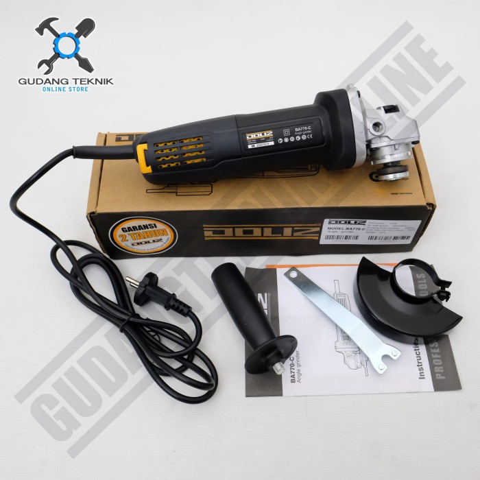 Mesin Gerinda Tangan Listrik 4&quot; 720 Watt BA770-C DOLIZ / Hand Angle Grinder 4Inch Grenda Gurinda Listrik 720W BA 770C DOLIZ