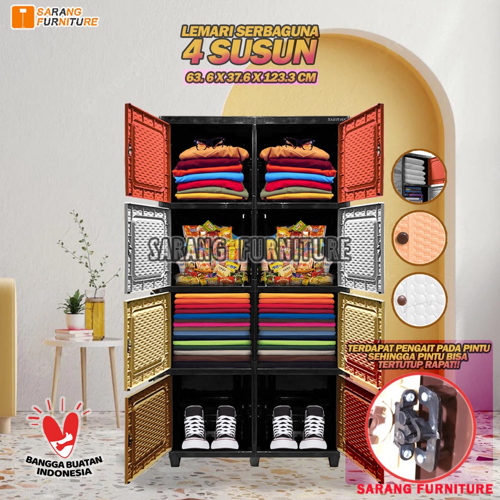 Lemari SWING DOUBLE Plastik Serbaguna Tabitha CLICKS Tabitha LOKI LOKER SERBAGUNA Lemari Pakaian CABINET LEMARI TABITHA LEMARI SWING 2 TOWER