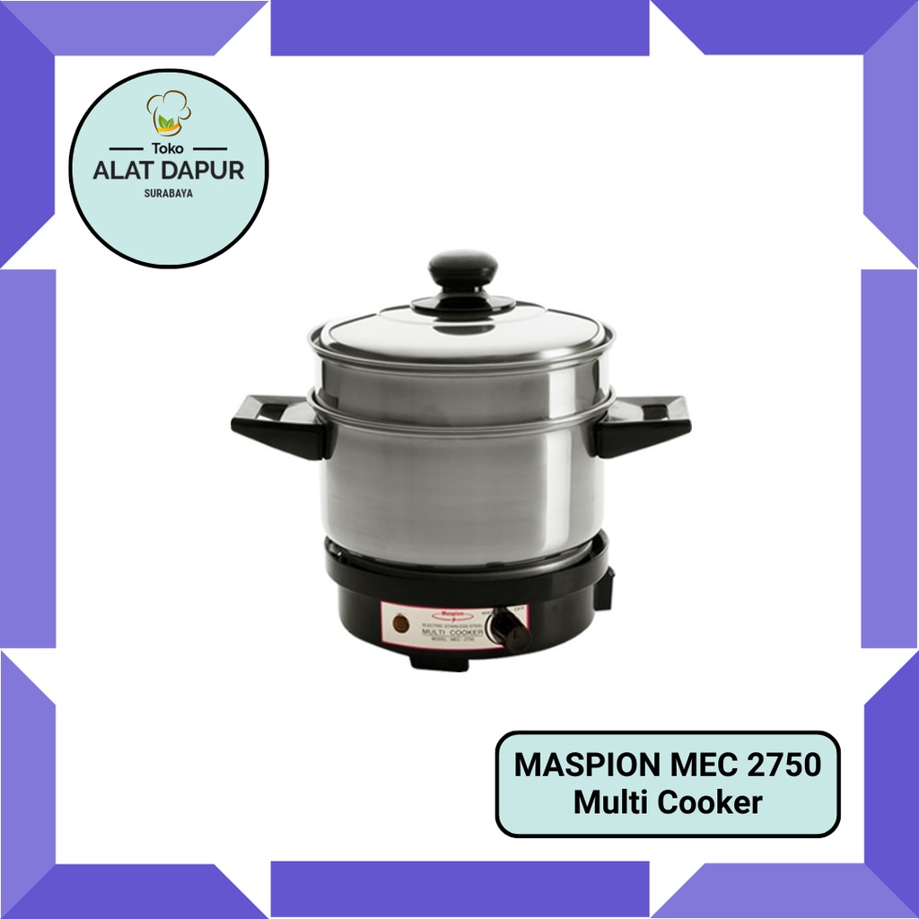 Maspion Multi Cooker Panci Mug Pengukus Kukusan Listrik Elektrik MEC 2750 - MEC2750 0,7 Liter 0,7L