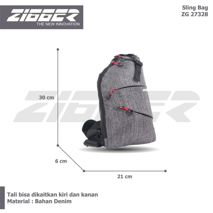 [KLIKTAS] Tas Selempang Pria ZIGGER - 27328 - Sling bag Modern