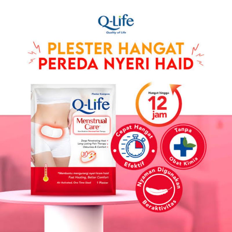 Qlife Menstrual Care - Q-life Kompres Hangat Saat Haid Mens Pereda Nyeri Kram Perut Menstruasi Datang Bulan