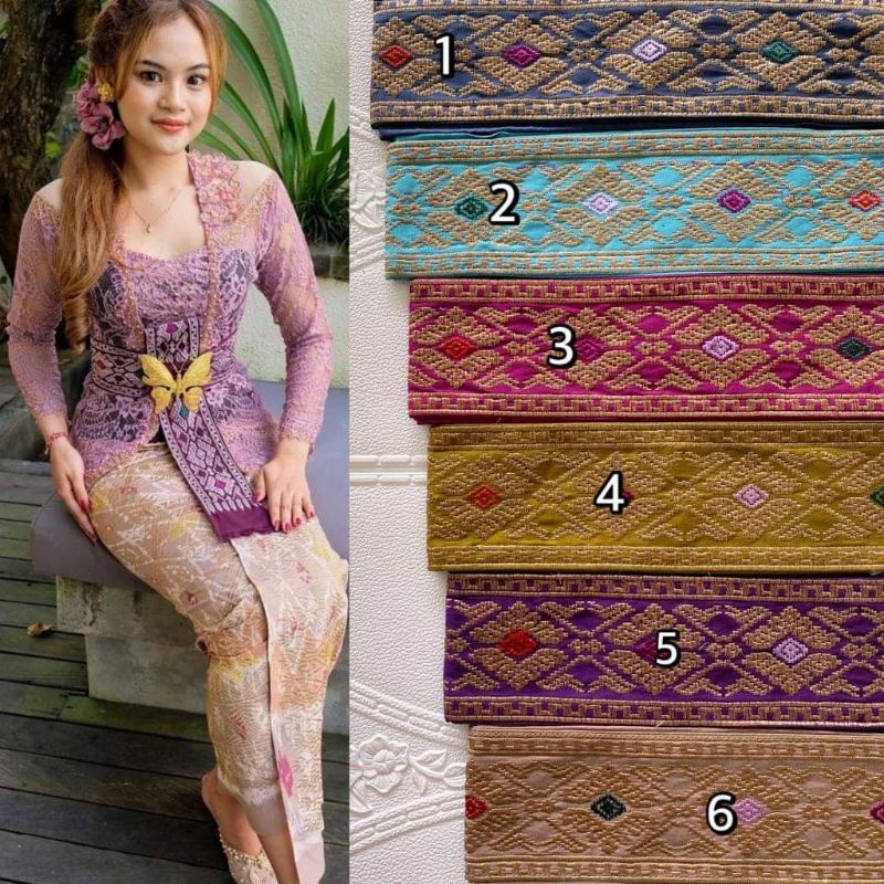 Obi Bordir Songket Premium | Belt Kebaya