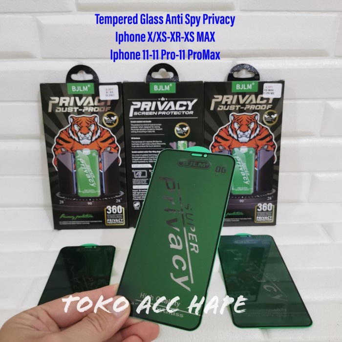 TEMPERED GLASS IPHONE XS/XR/XS MAX &amp; 11/11 PRO/11 PROMAX ANTI SPY PRIVACY