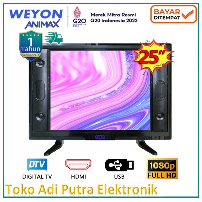 Weyon TV LED 25 inch Digital TV HD Televisi LED (Model TCLG-W25CWIDE) Garanis 1 Tahun