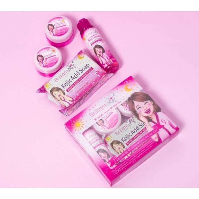 BRILLIANT REJUVENATING SKINCARE paket 4in1 ORIGINAL KOJIC