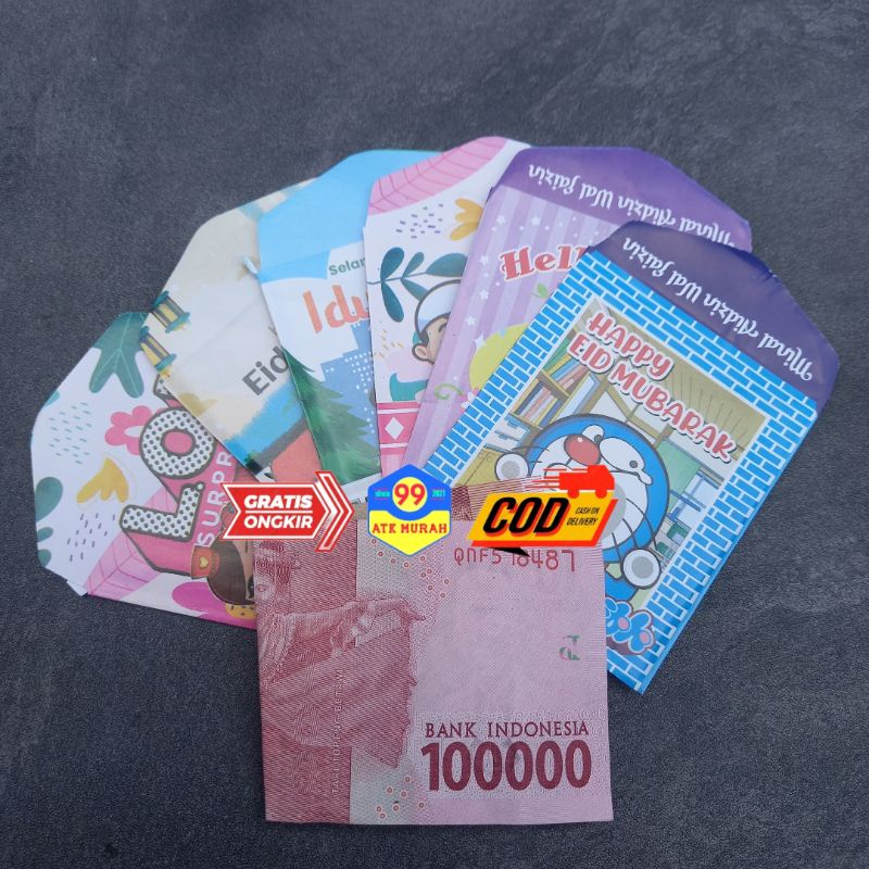 AMPLOP LEBARAN Karakter 10 lembar/angpau/Amplop gambar/amplop lebaran jumbo