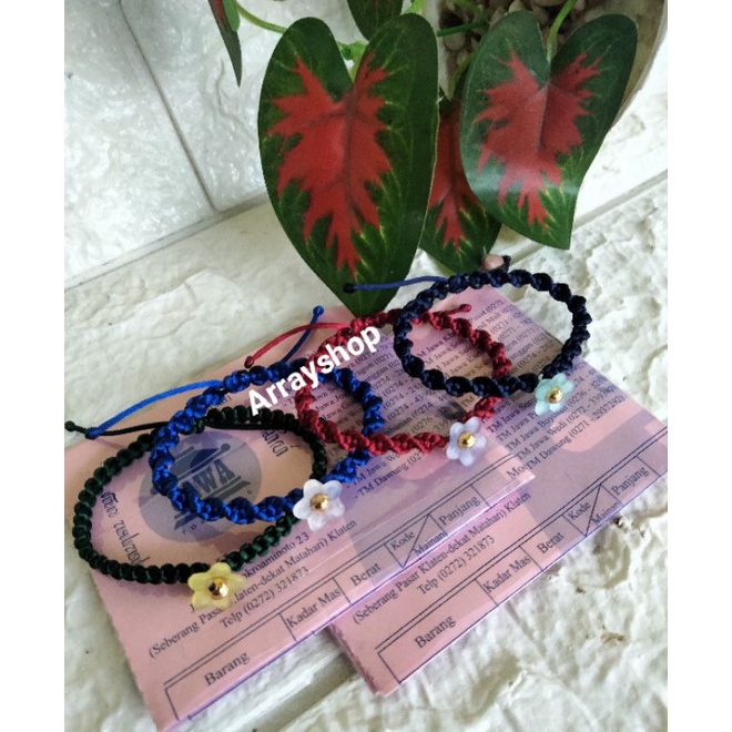 Gelang tali bunga emas 0.1gram semar jawa