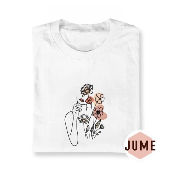 Kaos Flower Cotton Combed 20s