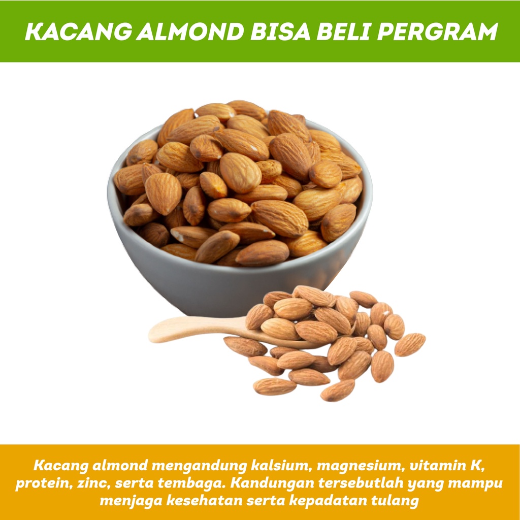 Kacang Almond Susu Panggang Bagus Untuk Kesehatan Ibu ASI Booster Cocok Oleh-oleh Haji Umroh Bisa Pergram