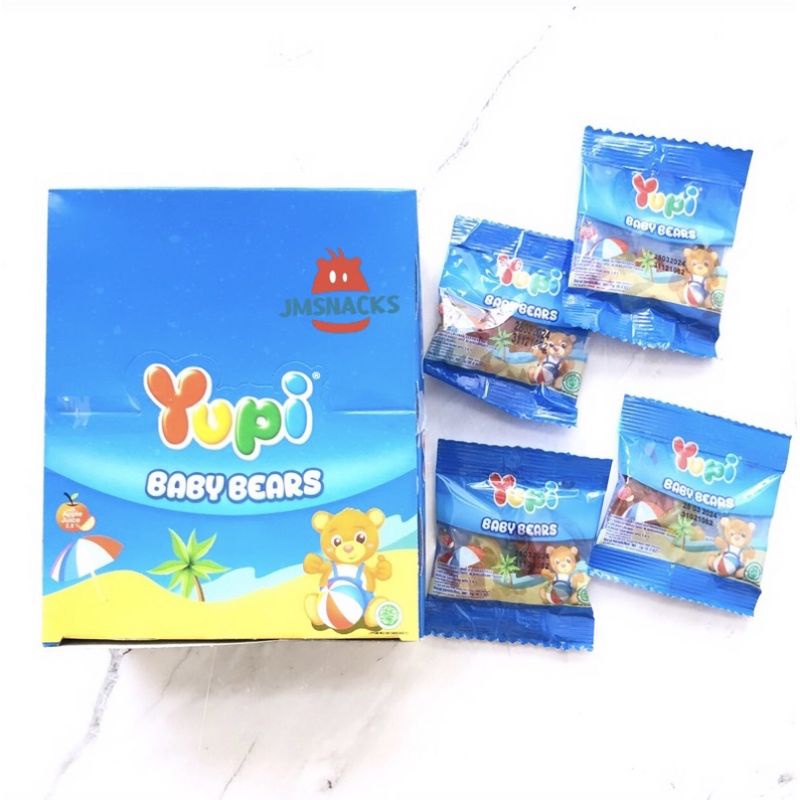 

Cemilan Bandung Yupi Bears 1box isi 24