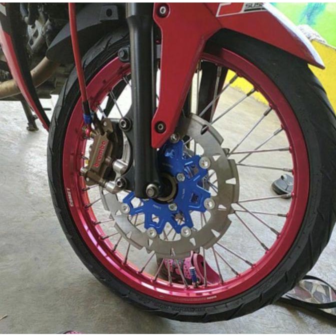 PIRINGAN CAKRAM DEPAN CNC SHOWA UKURAN 260 MM YAMAHA MIO PLUS BREKET