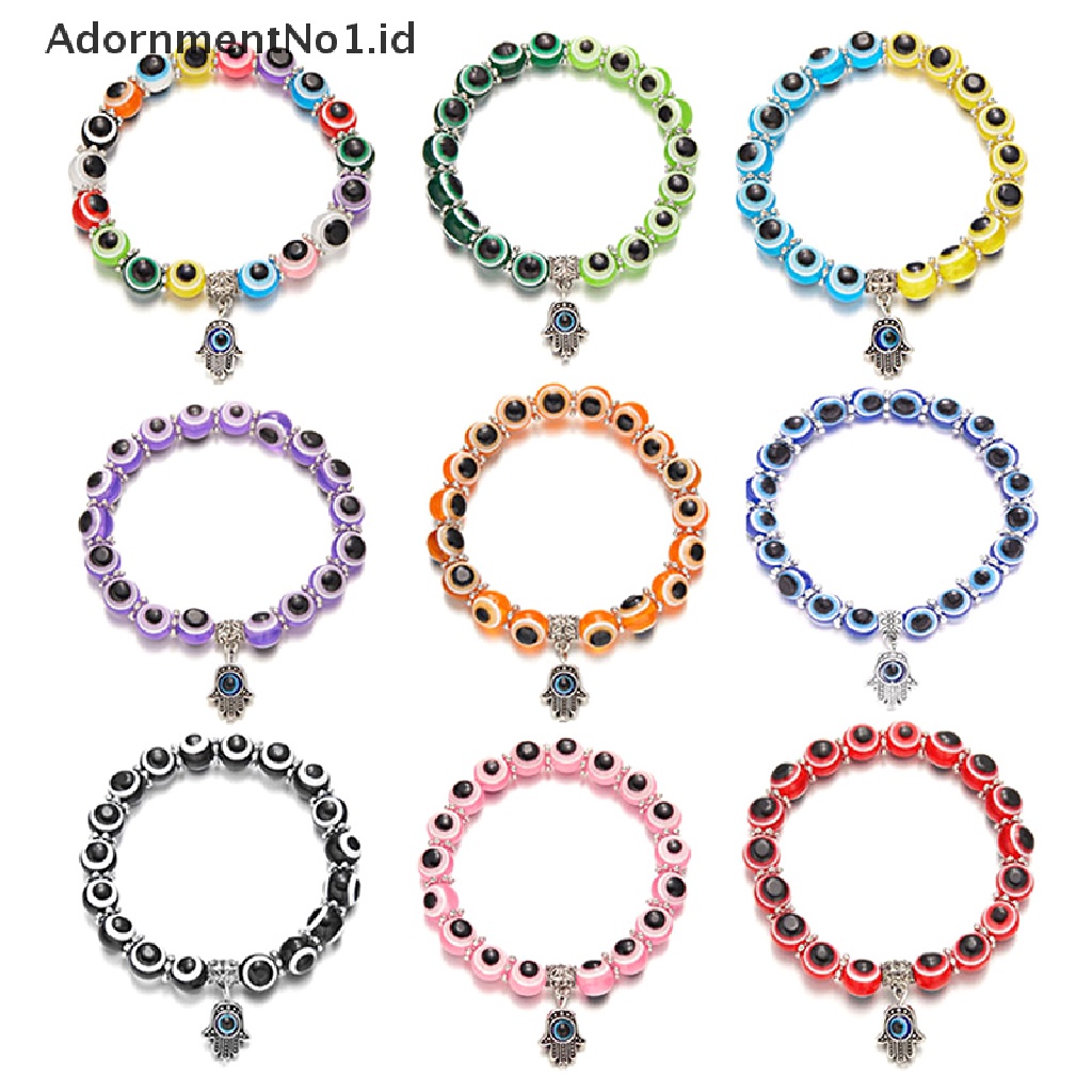 [AdornmentNo1] Klasik Turki Evil Eye Bracelet Pesona Tangan Beruntung Mata Biru Beads Bracelets [ID]