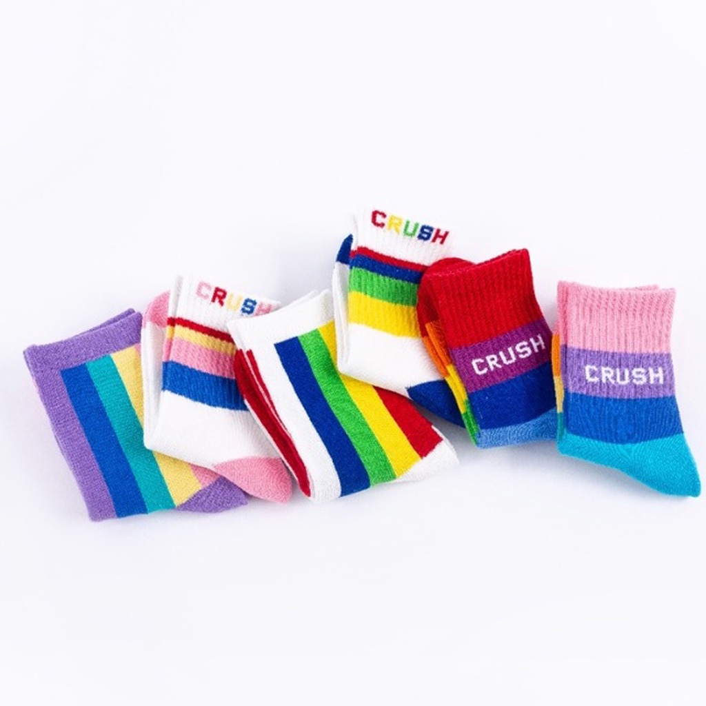 MurmerOfficial Kaos Kaki Anak Motif Rainbow Crush Kaus Kaki Bayi Lucu KK067