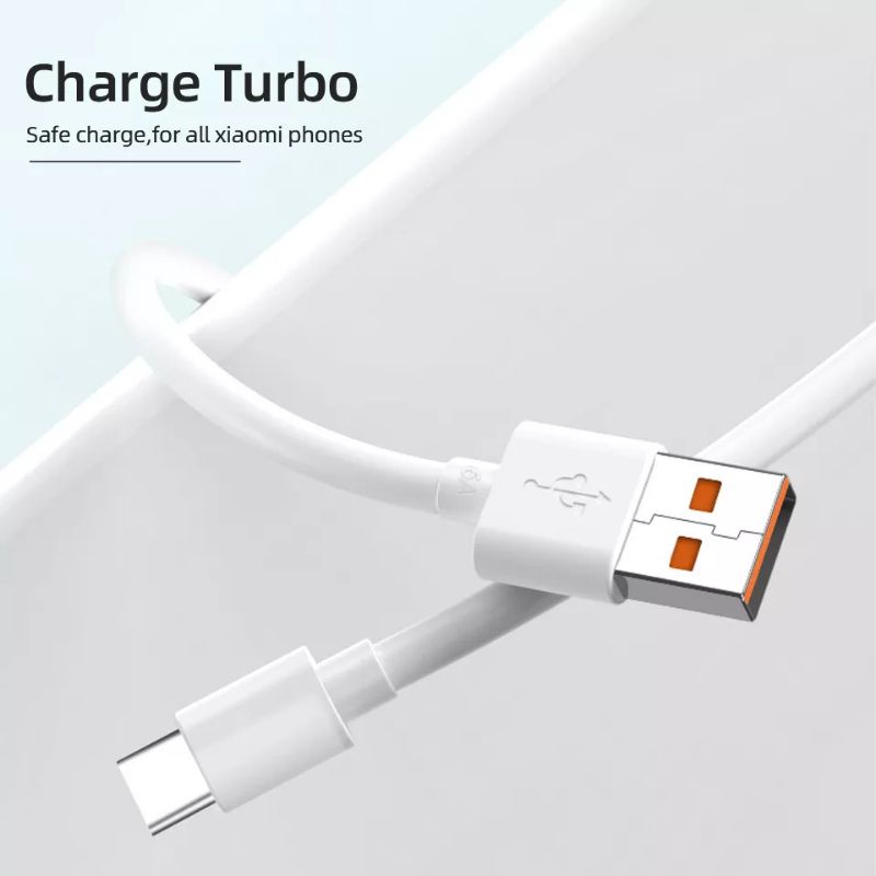 CABLE CARGER KABEL DATA XIAOMI POCO X3 NFC X3 PRO ORIGINAL 100% USB TYPE C 6A ORI