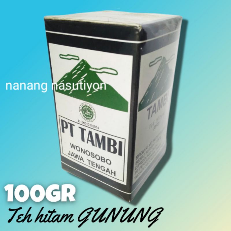 

Black tea teh hitam cap gunung (bps) tambi kemasan 100gram