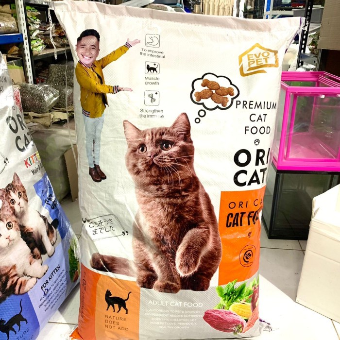 Makanan Kucing Premium ORI CAT 1karung sak zak ORI Cat Food - Kotak