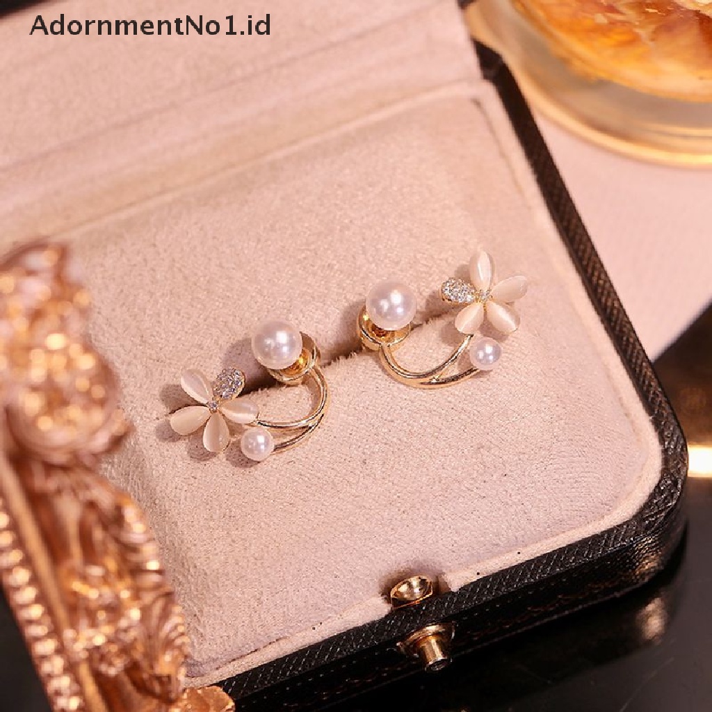 [AdornmentNo1] New Arrival Stud Earrings Fashion Logam Wanita Klasik Musim Semi Musim Panas Bunga Mutiara Lucu Elegan Perempuan Perhiasan Trendi [ID]