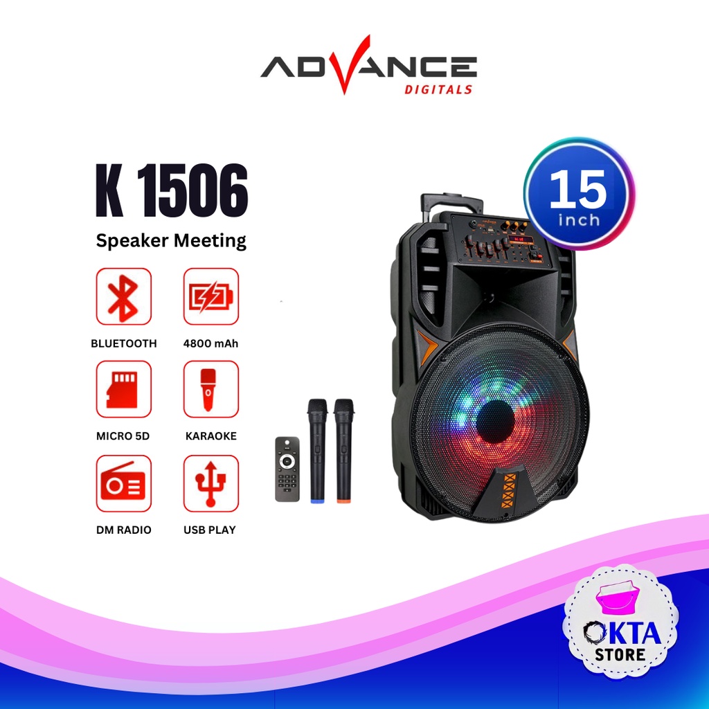 Advance Speaker Meeting Bluetooth K1506 15&quot; GOJEK GRAB